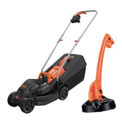 Black And Decker - 32cm Electric Rotary Mower 1000W with GL250 Strimmer Grass Trimmer - BEMW351GL2