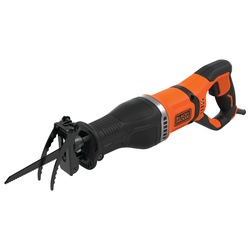 Black and Decker - 750W Corded Reciprocating Saw with Branch Holder and 2x Blades - BES301