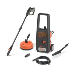 Black and Decker - 1400W High Pressure Washer with Mini Patio Cleaner and Fixed Brush - BXPW1400PE