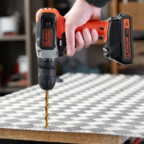 Black and Decker - 18V Lithiumion Drill Driver with a 15Ah Battery  400mA Charger - BCD001C1