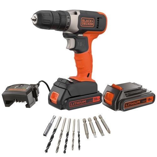 Black and Decker - 18V Lithiumion Drill Driver with a 15Ah Battery  400mA Charger - BCD001C1A10