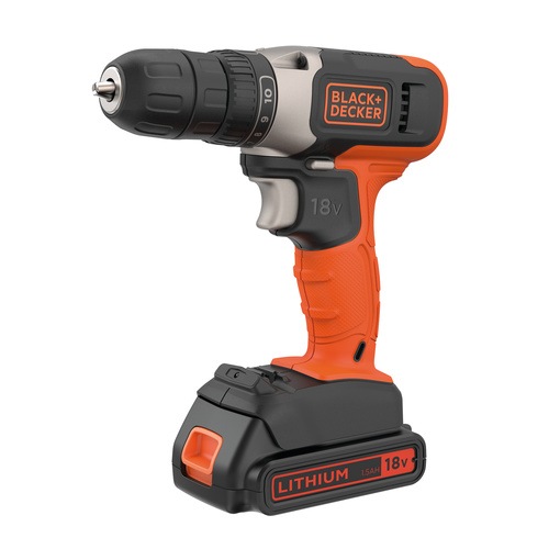 Black and Decker - 18V Lithiumion Drill Driver with 2x 15Ah Batteries and 400mA Charger - BCD001C2K