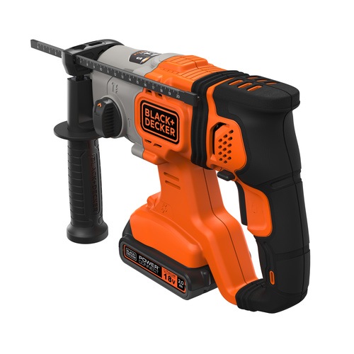 Black and Decker - 18V SDSPlus Hammer Drill with 20Ah Battery 1A Cup Charger in a kitbox - BCD900D1K