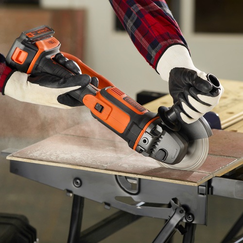 18V Lithium-Ion Cordless Angle Grinder with a Protective cover ...