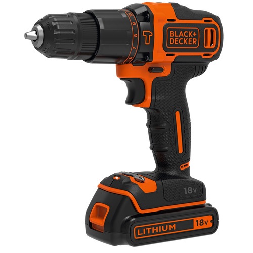 Black and Decker - 18V Lithiumion 2 Gear Hammer Drill  400mA charger  1 battery  Kitbox - BDCHD18K