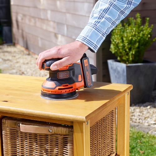 18V Lithiumion Cordless Random Orbital Sander with Dust bag and 1 Mesh