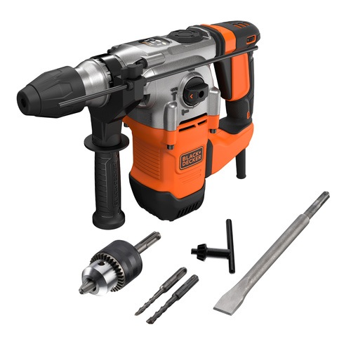 1250W Corded SDSPLUS Hammer Drill and Kit Box BEHS03K BLACK+DECKER