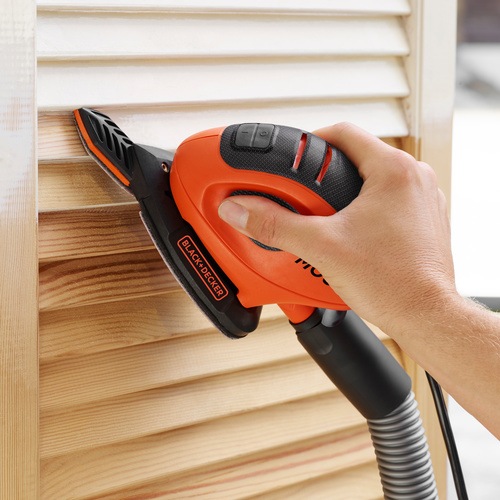 55W Mouse® Detail Sander and 6 Sanding Sheets BEW230 BLACK+DECKER