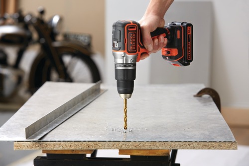 Black and Decker - 18V Lithiumion Brushless 2 Gear Hammer Drill with 15Ah Battery 400mA charger in a Kit Box - BL188K