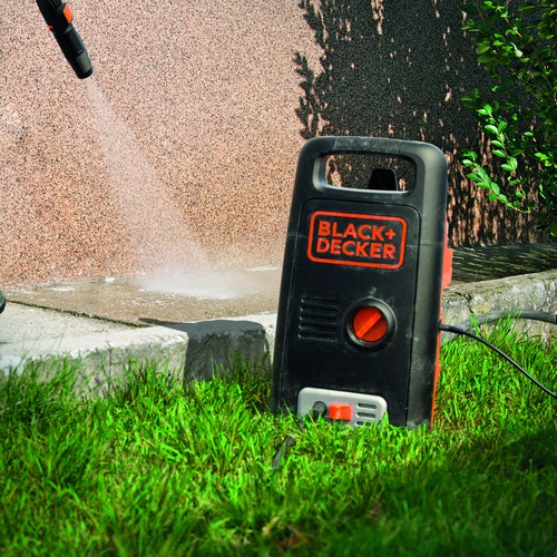 Black and Decker - 1300W High Pressure Washer with Mini Patio Cleaner and Fixed Brush - BXPW1300PE