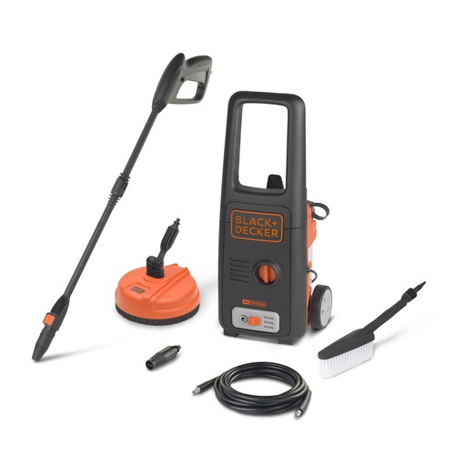 Black and Decker - 1500W High Pressure Washer with Mini Patio Cleaner and Fixed Brush - BXPW1500PE