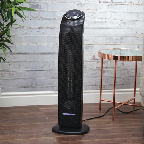 Black and Decker - 2200W Tower Fan Heater with Remote Control - BXSH44005GB