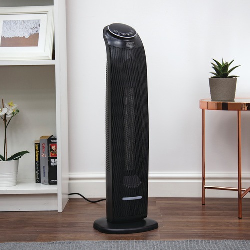 Black and Decker - 2200W Tower Fan Heater with Remote Control - BXSH44005GB