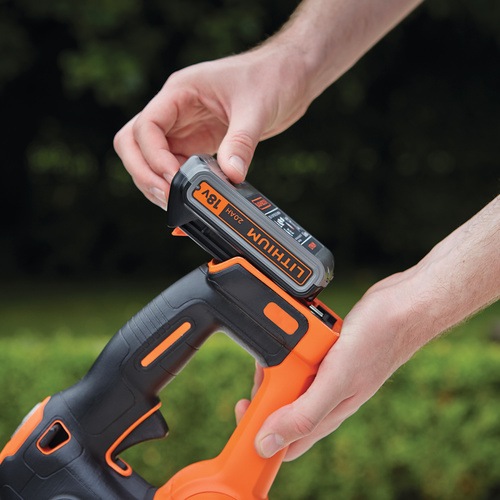 black and decker cordless hedge trimmer 18v battery