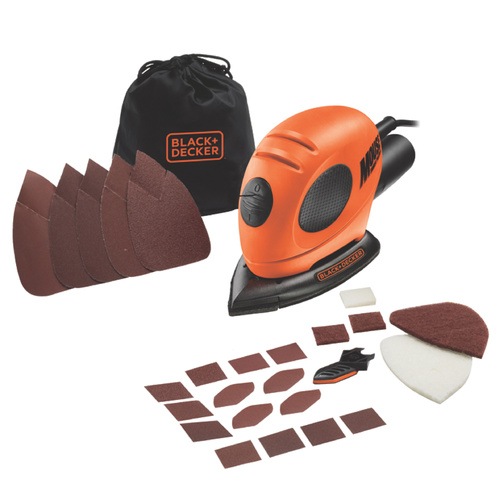 55W Mouse® Detail Sander + 15 Accs KA161BC BLACK+DECKER