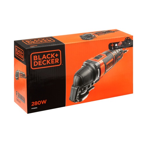 Black and Decker - 280W Oscillating Tool  10 Accessories  Storage Bag - MT280BA